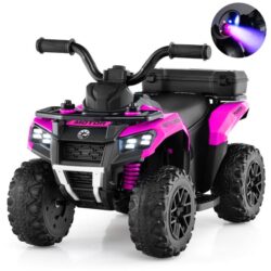 Costway6V Kids Ride On ATV with Music and Spray Function-Pink