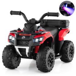 Costway6V Kids Ride On ATV with Music and Spray Function-Red