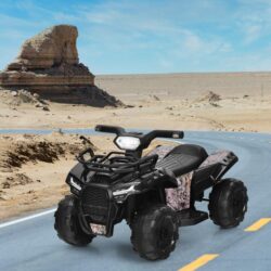 Costway6V Kids Ride-On Car with Wear-Resistant Wheels-Black