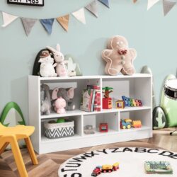 CostwayBookcase & Toy Storage with 5 Compartments for Kids