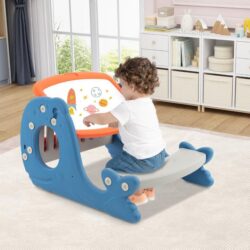 CostwayConvertible Kids Activity Table Set with Whiteboard for Kids