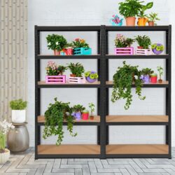 CostwayHeavy Duty Storage Rack with Adjustable Shelves for Home/ Office/ Garage-Black