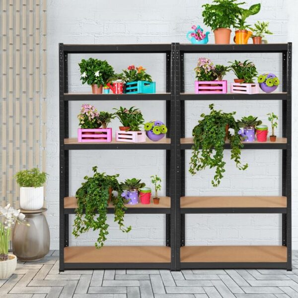 CostwayHeavy Duty Storage Rack with Adjustable Shelves for Home/ Office/ Garage-Black