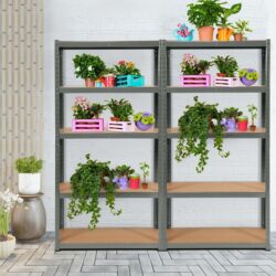 CostwayHeavy Duty Storage Rack with Adjustable Shelves for Home/ Office/ Garage-Grey