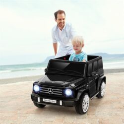 CostwayLicensed Mercedes-Benz G500 Kids Ride-on Car with Remote-Black