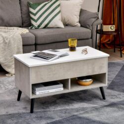 CostwayLift Top Coffee Table with Hidden Storage for Living Room, Office-Grey