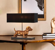 Dachshund 52Cm Table Lamp Yellow