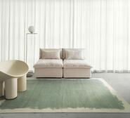 Ellada Medium Washable Rectangle Rug Green