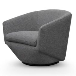 Ex Display - Donna Swivel Lounge Chair - Graphite Grey by Interior Secrets - AfterPay Available