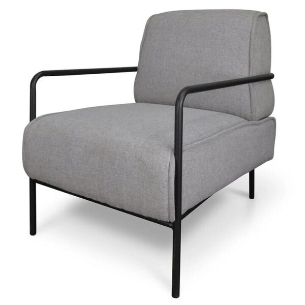 Ex Display - Ken Fabric Lounge Chair - Light Grey by Interior Secrets - AfterPay Available