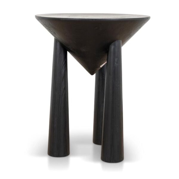Ex Display - Prestige 45cm Round Side Table - Full Black by Interior Secrets - AfterPay Available