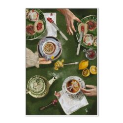 Ex Display - Tea O'Clock, By Ekaterina Zagorska 60cm x 90cm Framed Canvas - White Frame by Interior Secrets - AfterPay Available