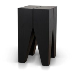 Ex Display - Velour 27cm Square Side Table - Full Black by Interior Secrets - AfterPay Available