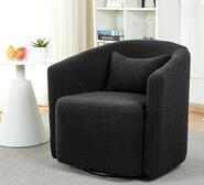 Griffith Charcoal Swivel Armchair Grey
