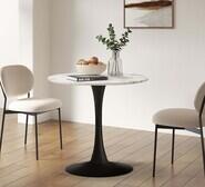 Huey Round Dining Table Black
