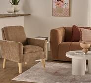 Jenna Armchair Rose 1 Seater