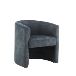 Maestro Furniture Jacelyn Velvet Fabric Accent Lounge Dining ArmChair Blue