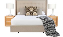 Matrix custom upholstered bed frame discounted display model