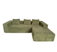 Monash L Shape 3 Seater Sofa Green