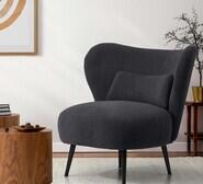 Orlando Velvet Armchair Grey