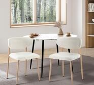 Set Of 2 Freda Wood Dining Chairs Neutral