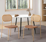 Set Of 2 Kayla Dining Chairs Neutral