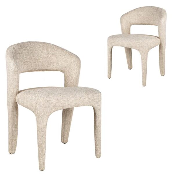 Set of 2 - Voss Dining Chair - Pale Beige by Interior Secrets - AfterPay Available