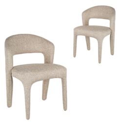 Set of 2 - Voss Dining Chair - Stonish Beige by Interior Secrets - AfterPay Available