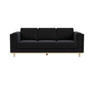 Seville 3 Seater Sofa Black