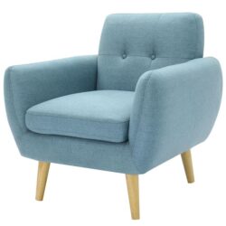 Single Seater Fabric Armchair Blue