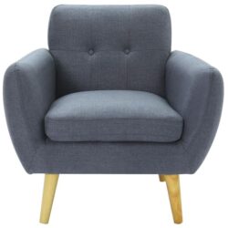 Single Seater Fabric Armchair Dark Grey