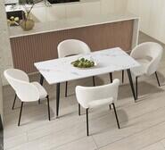 Tessa Dining Table & Chair Set Black