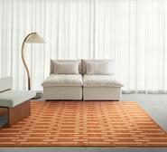 Titan Small Washable Rectangle Rug Brown
