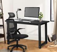 Aila Home Office Desk And Chair Package Black