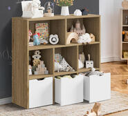 Albie Kids Bookshelf With Storage Neutral