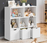 Albie Kids Bookshelf With Storage White