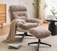 Beaumont Swivel Accent Chair With Ottoman Multi
