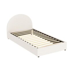 Bed Frame Gas Lift Strorage Beds Base Platform Boucle Fabric King Single ELLA