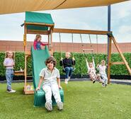 Birmingham Kids Cubby House With Slide Green