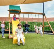 Birmingham Kids Cubby House With Slide Yellow