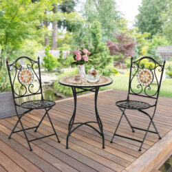 Costway3 Piece Patio Bistro Set for Indoor Outdoor Use