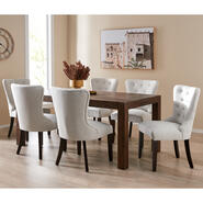 Dalkeith 6 Seater Dining Set With Windsor Chairs Brown