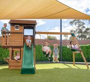 Darlington Kids Cubby House With Slide Green
