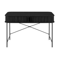 Design Square Reeve Computer Working Home Office Desk Table 120cm Slat Black