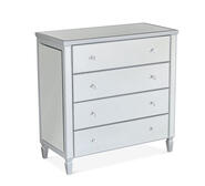 Diamond Mirrored Chest Of 4 Drawer Grey 4Drawer