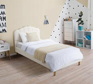 Duet Single Boucle Bed Frame White