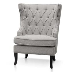 Ex Display - Cecilia Wingback Armchair - Sterling Sand by Interior Secrets - AfterPay Available
