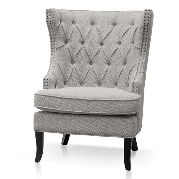 Ex Display - Cecilia Wingback Armchair - Sterling Sand by Interior Secrets - AfterPay Available