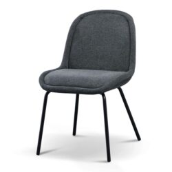 Ex Display - Robles Fabric Dining Chair - Charcoal Grey by Interior Secrets - AfterPay Available