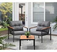 Ivonne 2 Seater Outdoor Lounge Set Grey